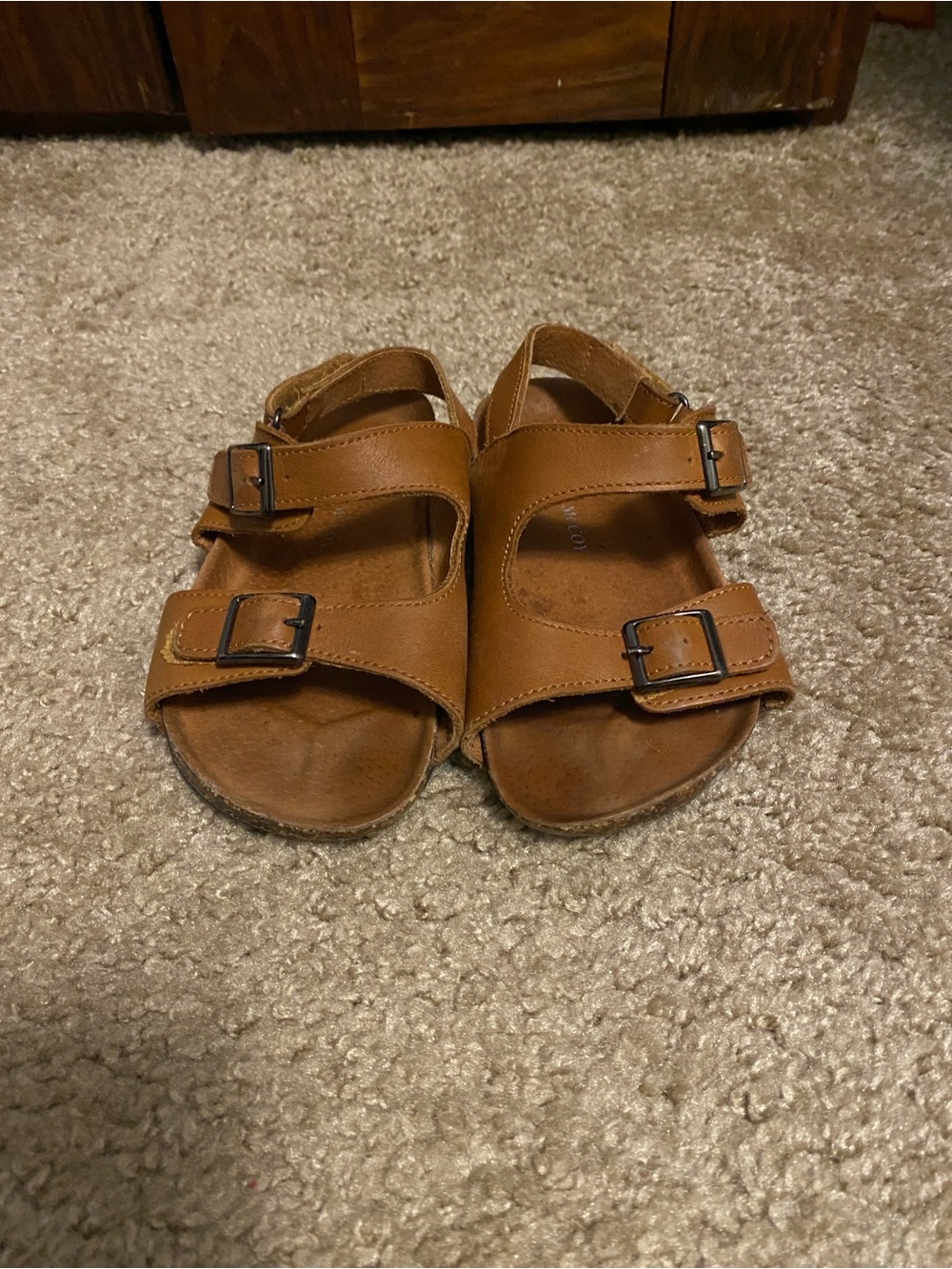 Kids Brown Leather Sandals